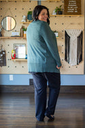 Staple Sweater Cardigan, Teal Green