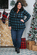 Tinsel of Teal Plaid Babydoll