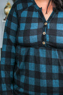 Tinsel of Teal Plaid Babydoll