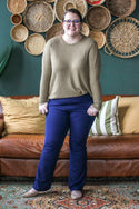 Curvy Comfy Work Pant, Navy