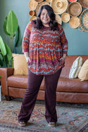 Curvy Comfy Work Pant, Brown