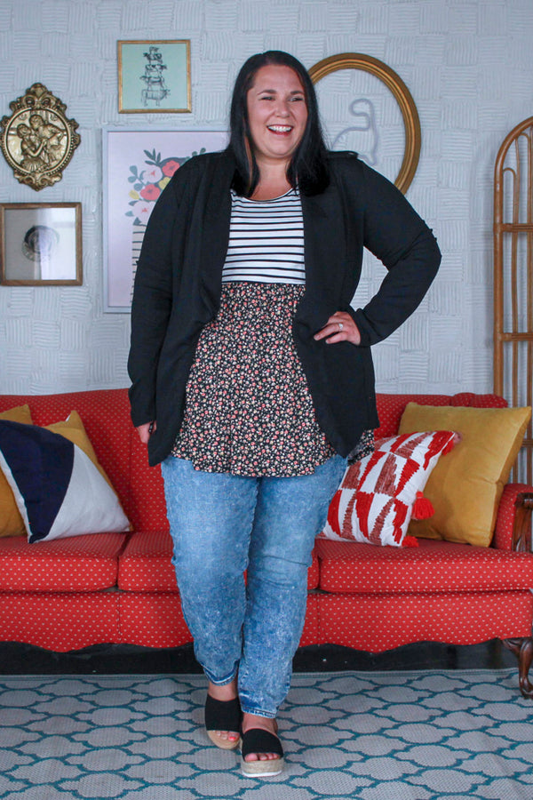 Basic Curvig Blazer, Black