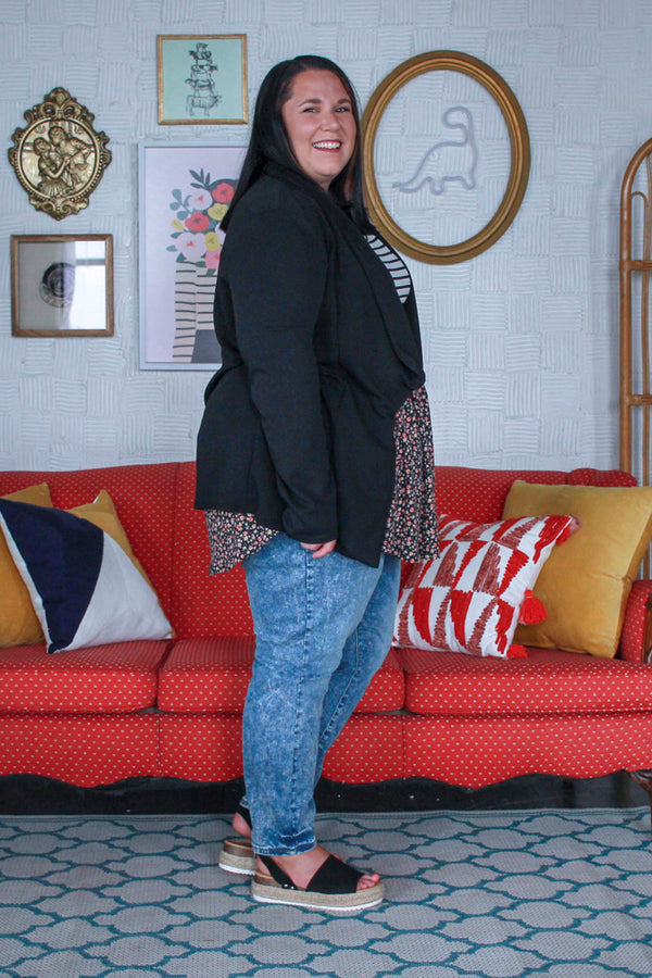 Basic Curvig Blazer, Black