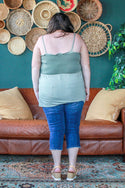 Basic Smocked Tank, Sage