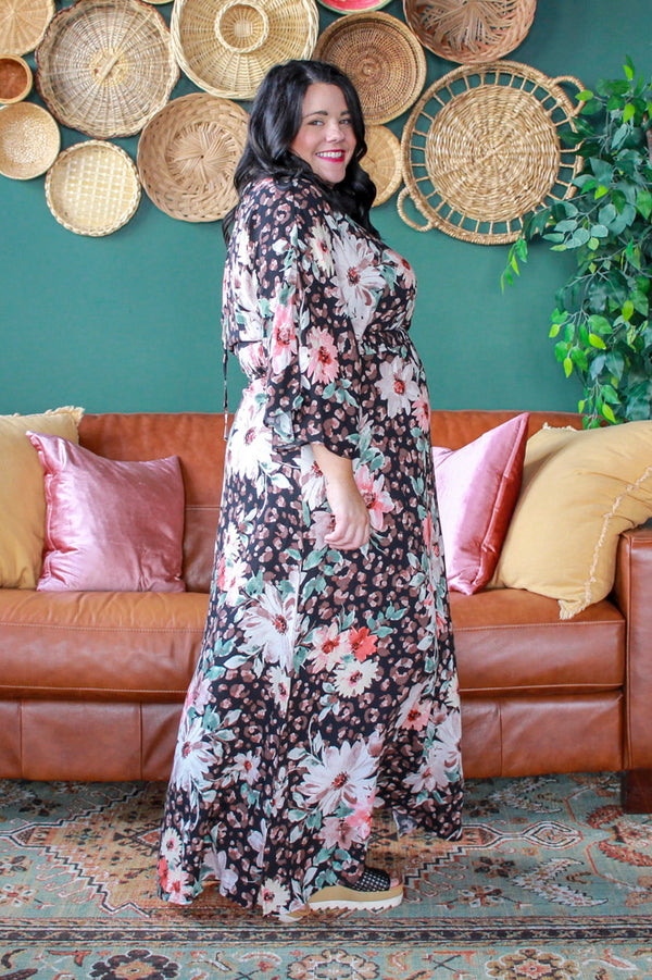 Adeline Floral Maxi, Black