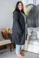 Autumn Layering Cardigan, Charcoal