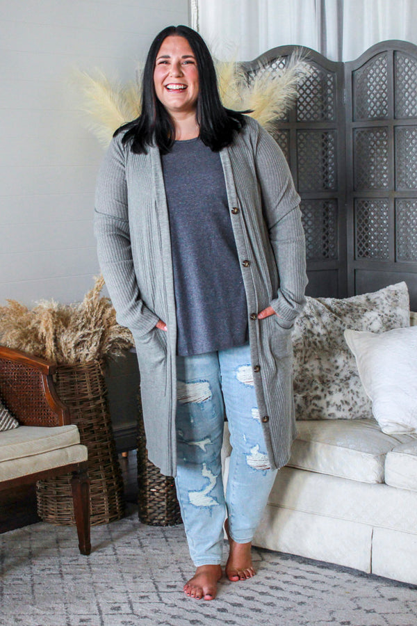 Autumn Layering Cardigan, Light Sage