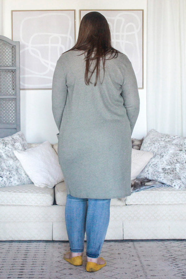 Autumn Layering Cardigan, Light Sage