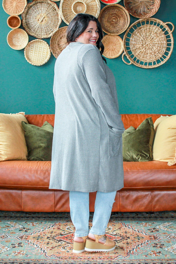 Autumn Layering Cardigan, Light Sage