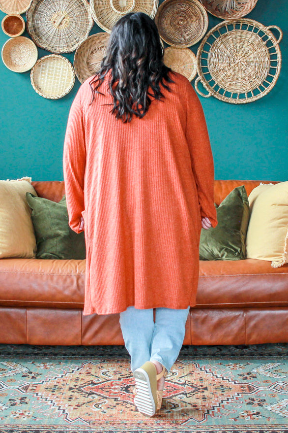 Autumn Layering Cardigan, Pumpkin Spice