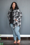 Fall Plaid Shacket, Black