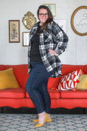 Fall Plaid Shacket, Black