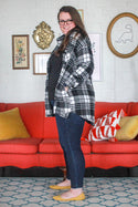 Fall Plaid Shacket, Black