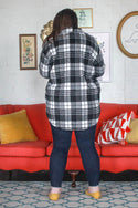 Fall Plaid Shacket, Black