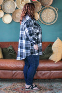 Fall Plaid Shacket, Black