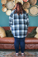 Fall Plaid Shacket, Black