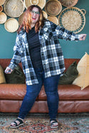 Fall Plaid Shacket, Black