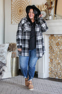 Fall Plaid Shacket, Black